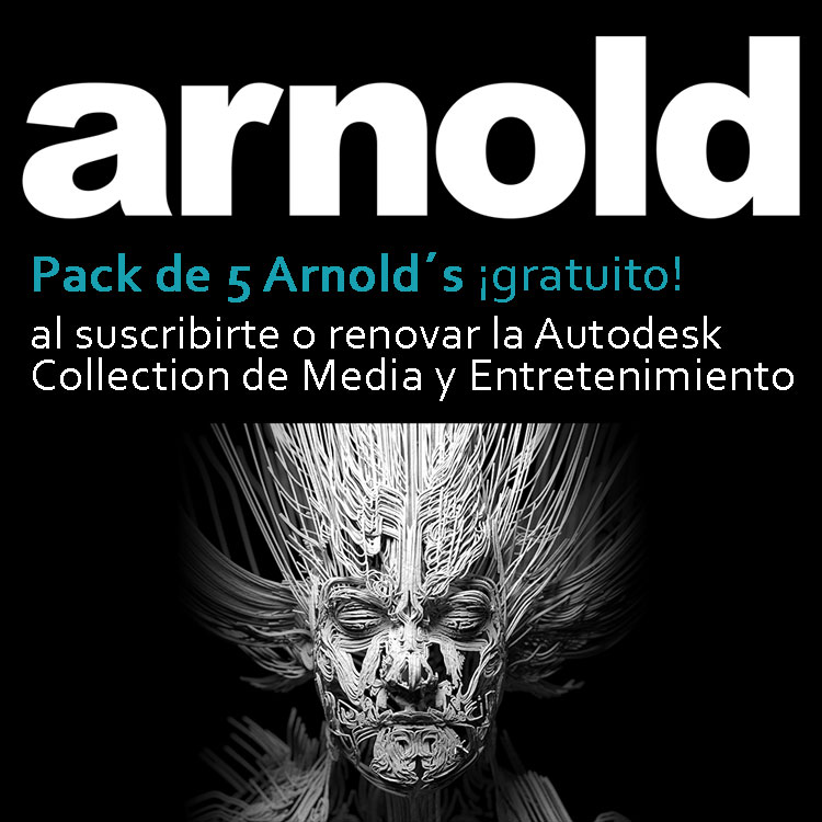 Obtén un Pack de 5 Autodesk Arnolds gratuito